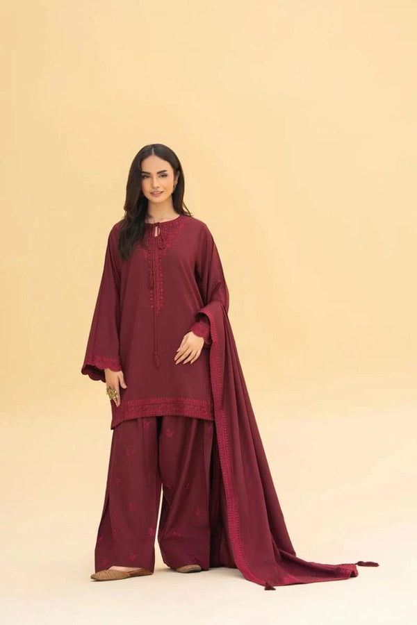 MEHERZA 3PC WITH ( FARSHI SHALWAR )